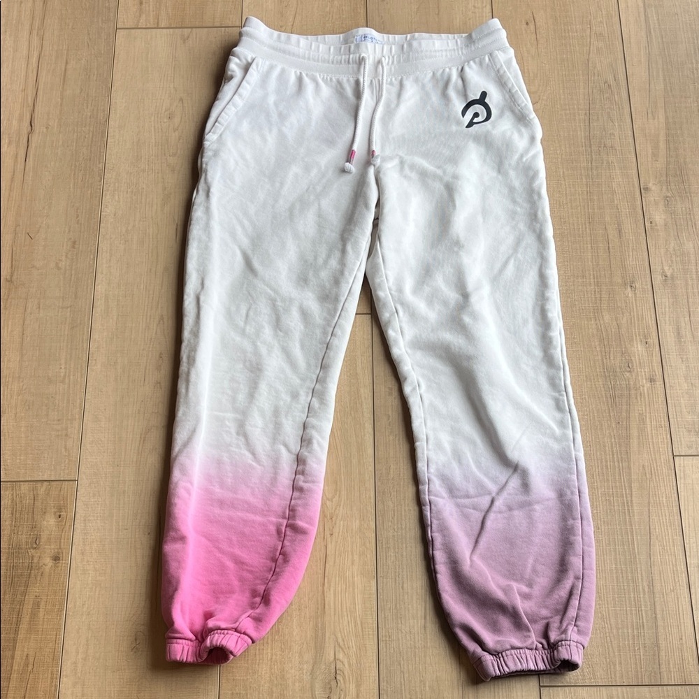 Peloton White to Pink Ombre Jogger Sweatpants - Picture 4 of 6